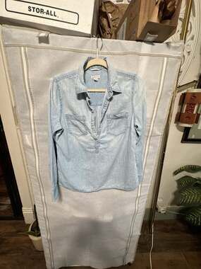 Size M denim chambray western Y2K fall boho chic cottagecore